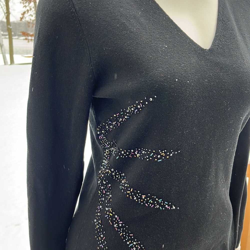 NWT Spencer Jeremy VTG beaded sweater L